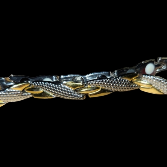 8" Linked Metal Bracelet L6 - Picture 3 of 4